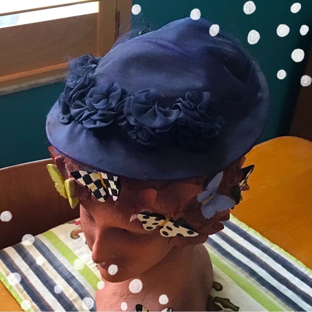 Blue vintage hat